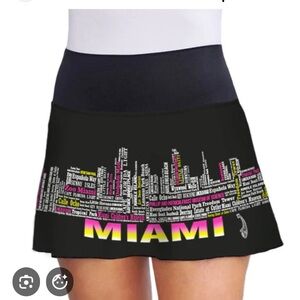 Lacoa Miami Theme tennis skirt featuring famous